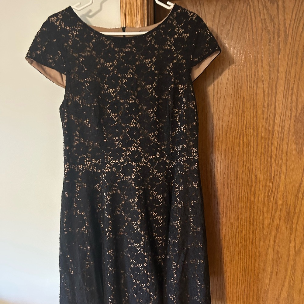 Connected Apparel Black Lace Midi Dress